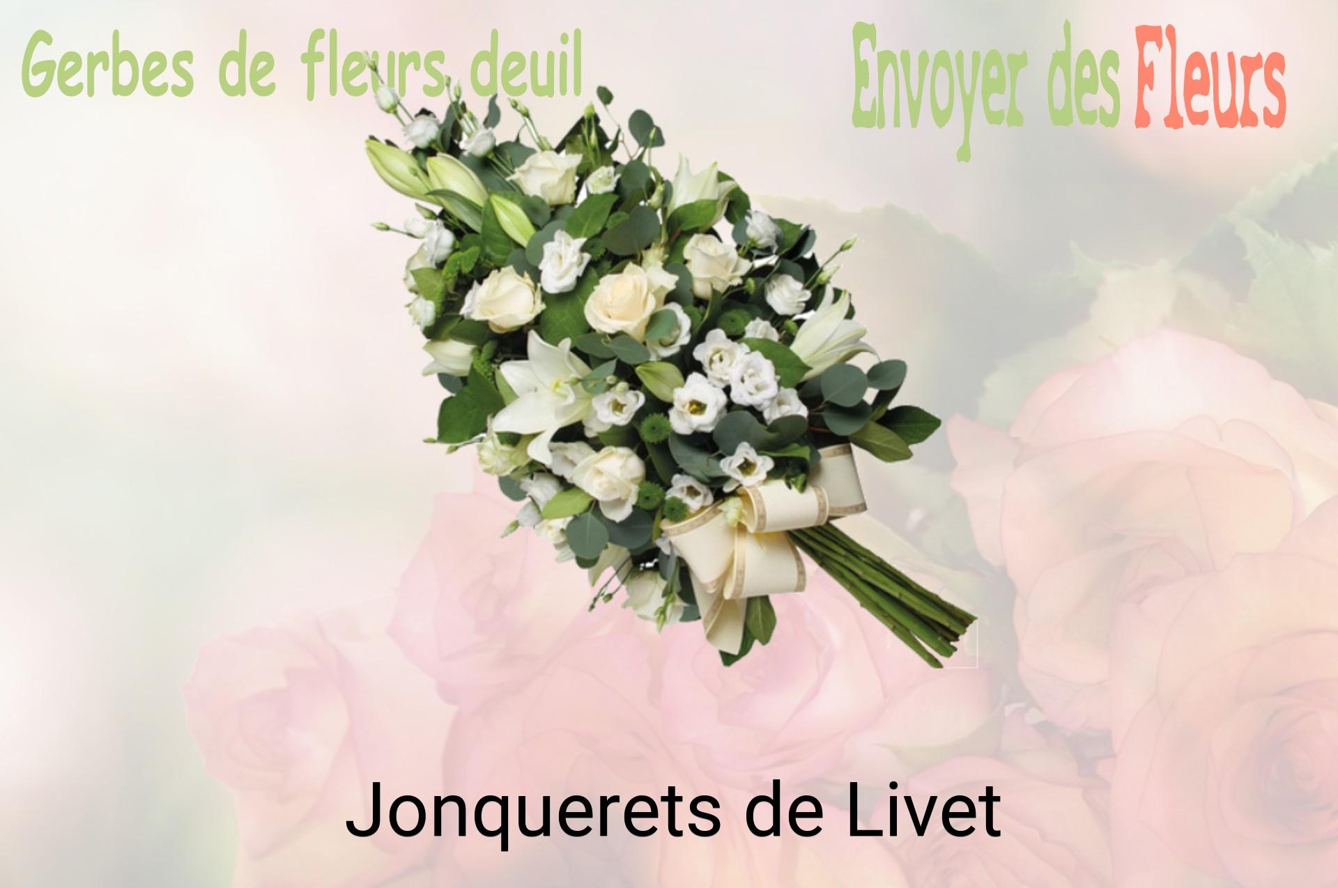 Gerbe de fleurs de deuil livrée à Jonquerets-de-Livet